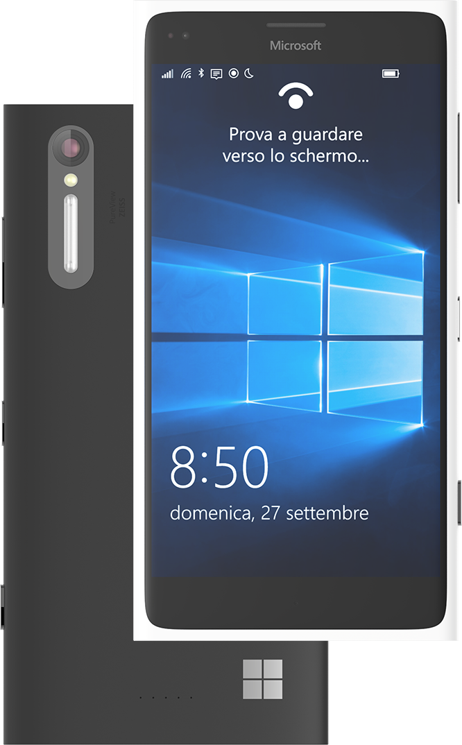Front and back Microsoft Lumia 850