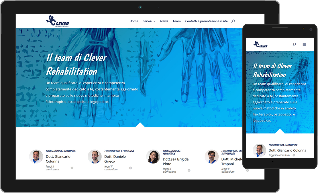 Responsive web design Clever Rehabilitation, Piano di Sorrento