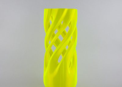 Abbracciame 3D printed vase in yello fluo limited edition
